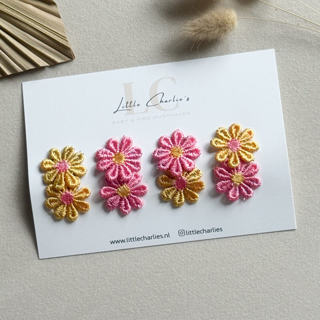 Antislip knipje daisy roze geel