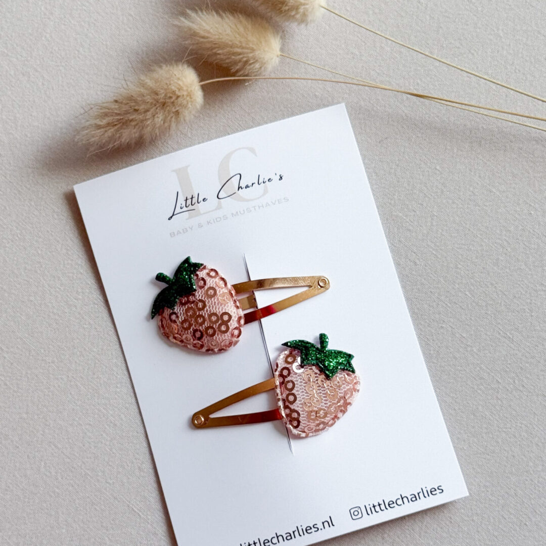 Knipjesset glitter aardbeien