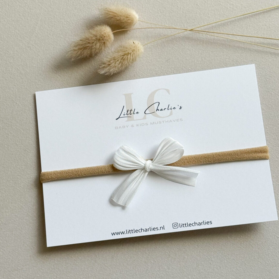 haarbandje silky strik wit